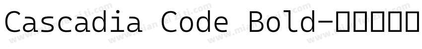 Cascadia Code Bold字体转换